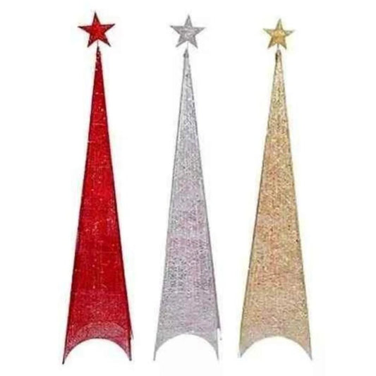 Árbol de Navidad LED Piramidal 210 cm - Moderno y Fácil de Armar